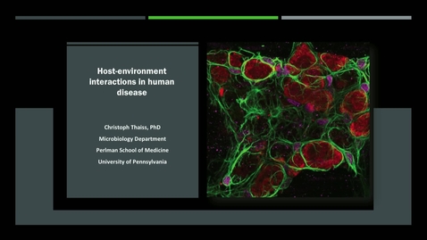 Thumbnail for Biological Science Seminar 11/30/22 - Chris Thaiss