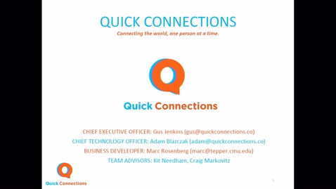 Thumbnail for E&amp;TIM Seminar Internship Presentations - Quick Connections
