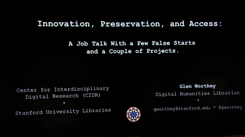 Thumbnail for Glen Worthey RAS Presentation