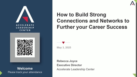 Thumbnail for How to Build Strong Connections and Networks to Further your Career Success - Rebecca Joyce