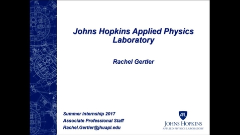 Thumbnail for E&amp;TIM Seminar Internship Presentations - Rachel Gertler_Johns Hopkins