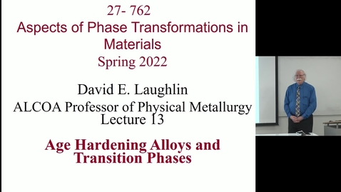 Thumbnail for Aspects of Phase Transformations_Lecture _12