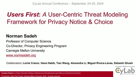 Thumbnail for Session 4 - Norman Sadeh