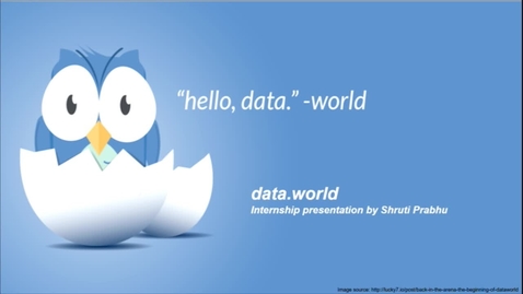 Thumbnail for E&amp;TIM Seminar Internship Presentations - Shruti Prabhu_DataWorld