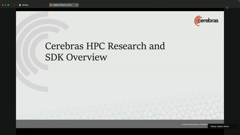 Thumbnail for Cerebras - Wilson - Supporting Traditional HPC Applications and Wrap Up