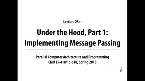 Thumbnail for entry Parallel Computer Architecture and Programming: Lecture 30 - 4-4-18