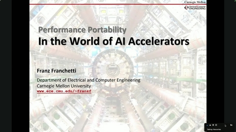 Thumbnail for Neocortex Workshop-PSC: Franz Franchetti