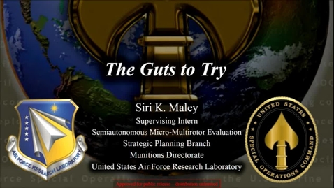 Thumbnail for E&amp;TIM Seminar Internship Presentations - Siri Maley_USAF
