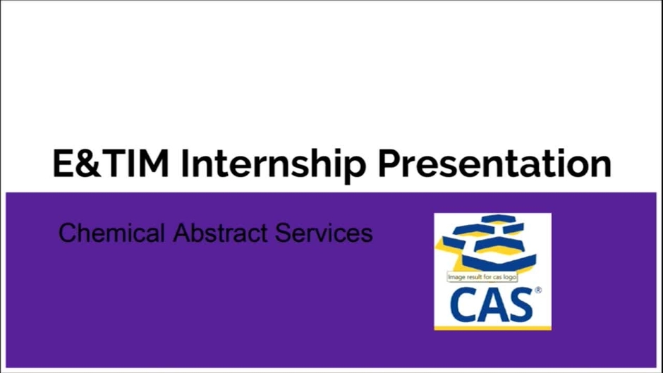 E Tim Seminar Internship Presentations Pranav Menon Chemical