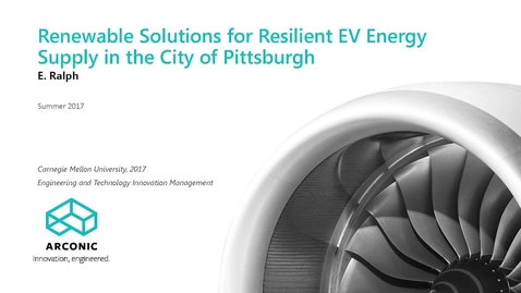 Thumbnail for E&amp;TIM Seminar Internship Presentations - Elizabeth Ralph_Arconic