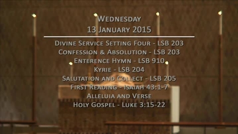 Thumbnail for Kramer Chapel Sermon - January 13, 2016