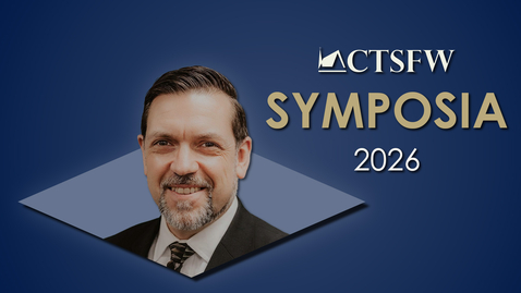 Thumbnail for Symposia 2026 — Gottes Wort im Wasser: Baptism in the Lutheran Confessions — Professor Jonathan A. Micheel