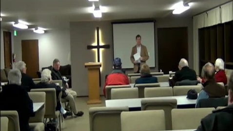 Thumbnail for Symposium at Peace Lutheran Church Jan 2012 Video 1