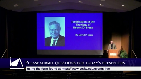 Thumbnail for Robert D. Preus and Justification
