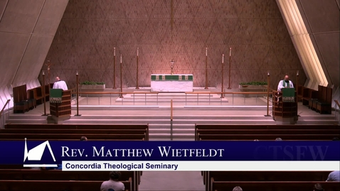 Thumbnail for Kramer Chapel Sermon - Monday, July 01, 2019