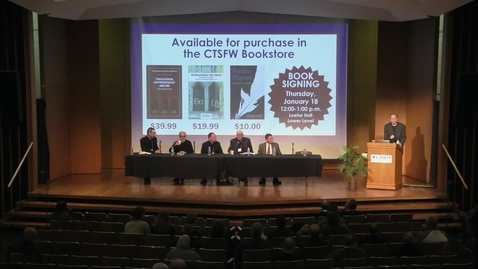 Thumbnail for Symposia 2024 - Panel Discussion (39th Annual Symposium on Exegetical Theology) - Dr. Charles A. Gieschen, Moderator