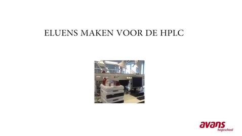 Thumbnail for entry Eluens maken voor HPLC - door studenten