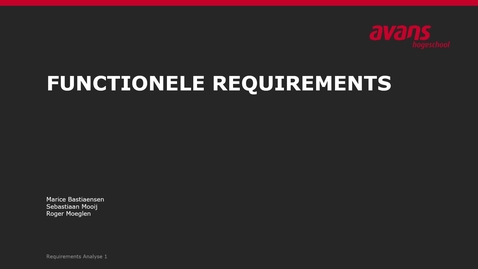 Thumbnail for entry Software (functionele) requirements