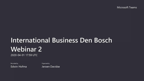 Thumbnail for entry International Business - Bachelor - Voltijd - 's-Hertogenbosch