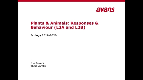 Thumbnail for entry Ecology Lecture 2A-3 Plant response and behavior