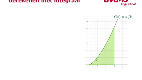 Thumbnail for entry Voorbeeld Oppervlakte berekenen met integraal