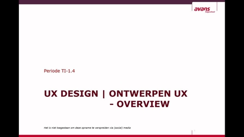 Thumbnail for entry UXD - workshop 2 - Overzicht ontwerpstappen