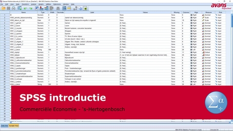 Thumbnail for entry SPSS introductie