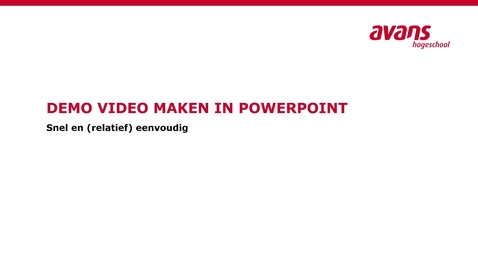 Thumbnail for entry Video's maken met Powerpoint