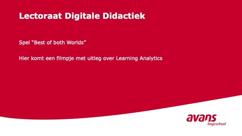 Thumbnail for entry Learning Analytics in het kort - Lectoraat Digitale Didactiek