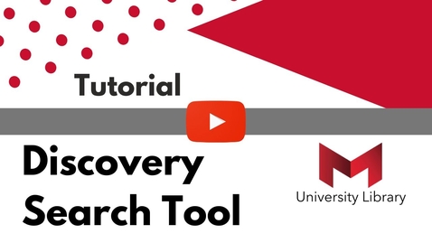 Thumbnail for entry Discovery Search Tutorial