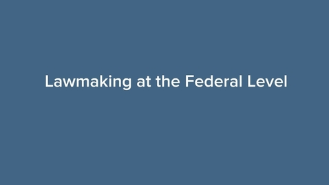 Thumbnail for Lawmaking at the State and Federal Level