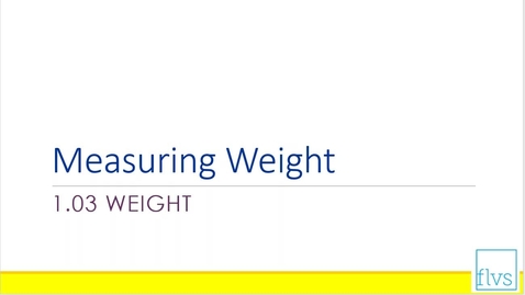 Thumbnail for entry Measuring Weight