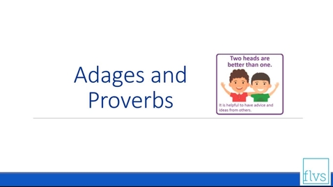 Thumbnail for Adages and Proverbs
