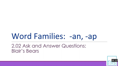 Thumbnail for Word Families: -an, -ap