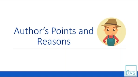 Thumbnail for entry Author's Point and Reasons