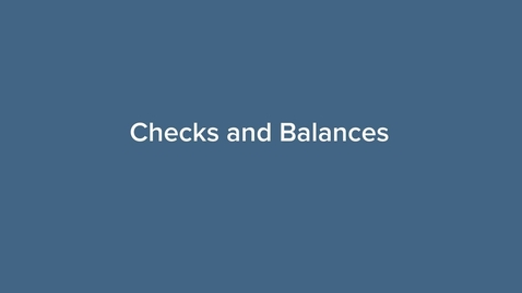 Thumbnail for Checks and Balances