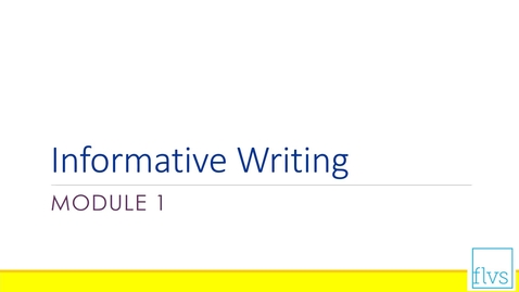 Thumbnail for Informative Writing
