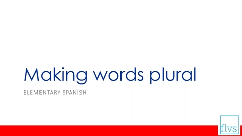 Thumbnail for entry Making words plural