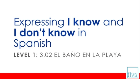 Thumbnail for Expressing I know and I don't know in Spanish