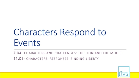 Thumbnail for How Characters Respond to Events