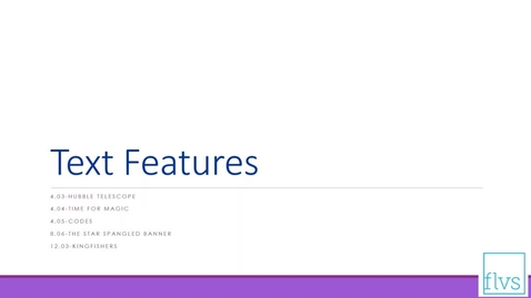Thumbnail for Text Features