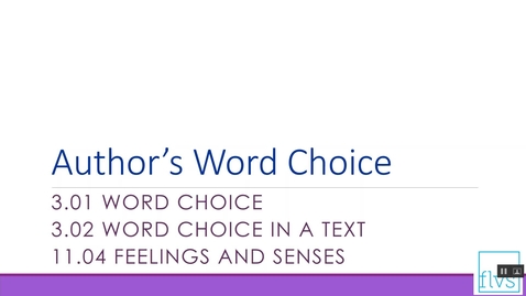 Thumbnail for entry Author's Word Choice