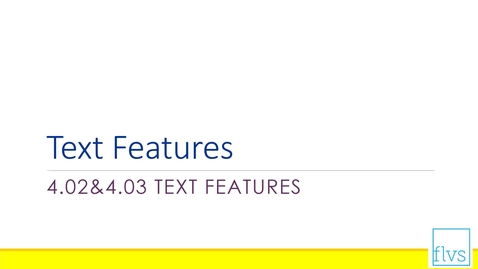 Thumbnail for Text Features