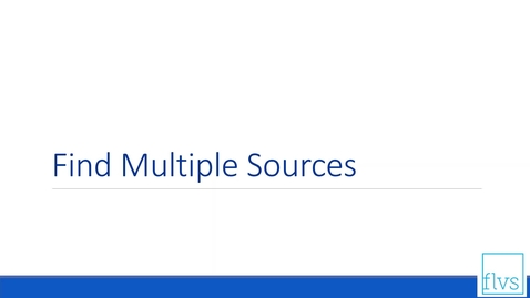 Thumbnail for Find Multiple Sources