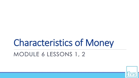 Thumbnail for entry Characteristics of Money
