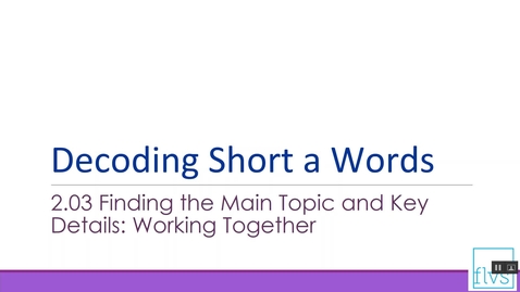 Thumbnail for Decoding Short a Words