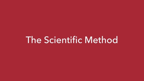 Thumbnail for entry The Scientific Method