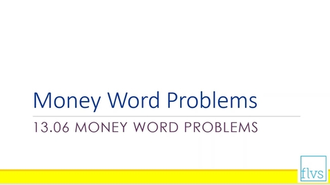 Thumbnail for Money word problems