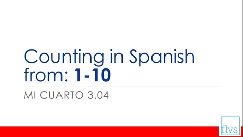 Thumbnail for entry Counting from 1-10 in Spanish