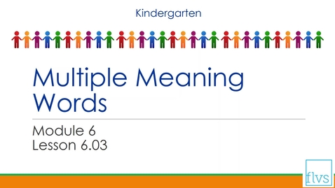 Thumbnail for entry Multiple Meaning Words